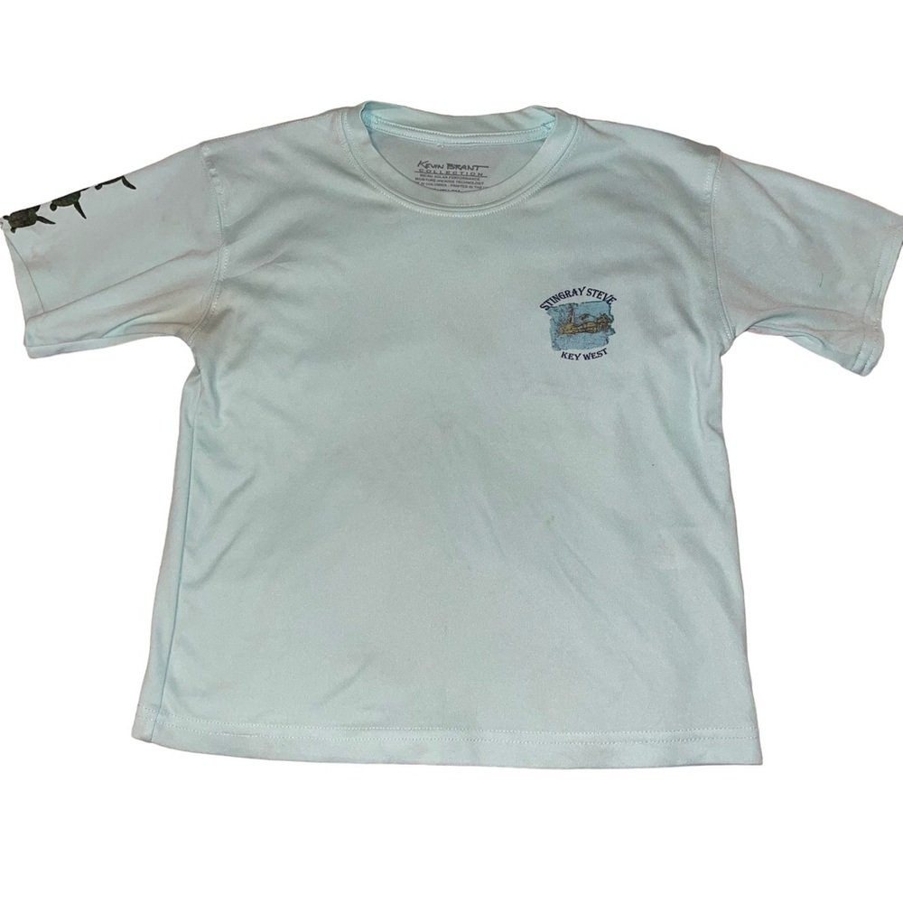 Kevin Brant Sting Ray Steve Boys Size Small Short Sleeve T-Shirts Mint Green